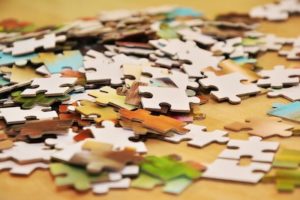 Puzzles are great winter activities for people with dementia.