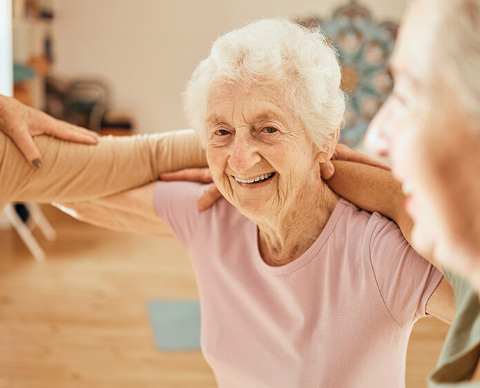 senior woman in activity circle