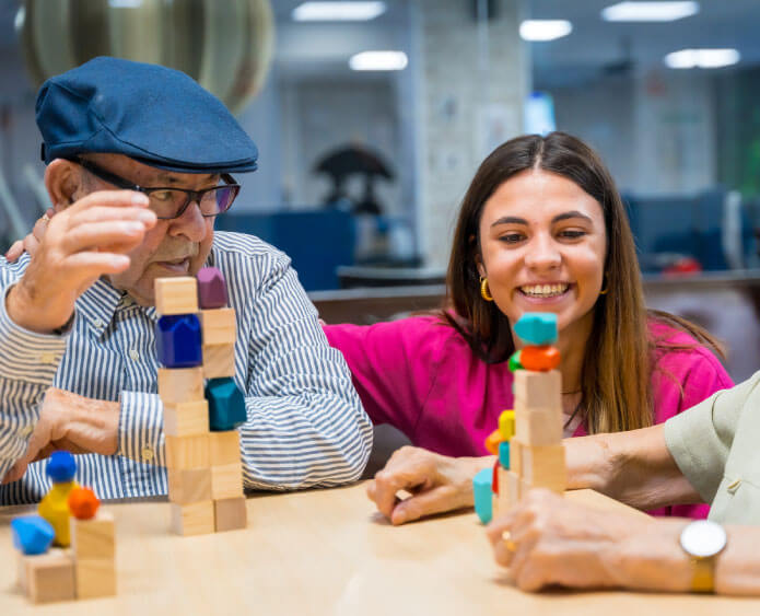 Building blocks with seniors